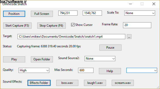 Omnicode Snatch 1.0 فیلمبرداری از محیط ویندوز Omnicode Snatch 1.0 فیلمبرداری از محیط ویندوز