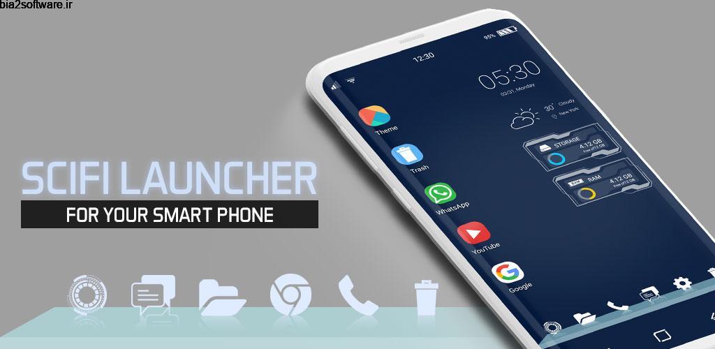 Sci Fi Launcher – 2018 Style Full 1.3 لانچر مدرن و زیبا اندروید Sci Fi Launcher – 2018 Style Full 1.3 لانچر مدرن و زیبا اندروید