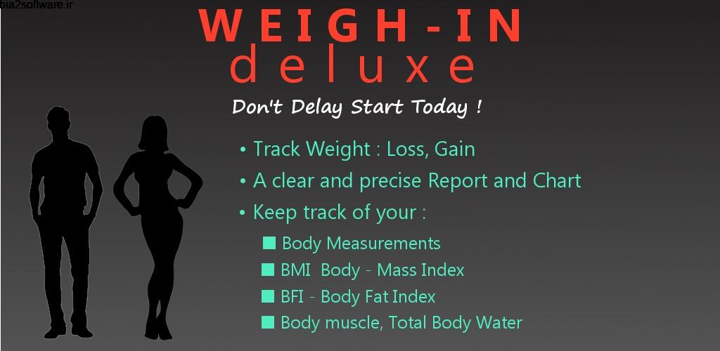 Weigh-In Deluxe Weight Tracker 7.18.1 پیگیری وزن اندروید Weigh-In Deluxe Weight Tracker 7.18.1 پیگیری وزن اندروید