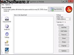Ignition 2.22.0.69 فشرده سازی داده ها برای رایت CD/DVD Ignition 2.22.0.69 فشرده سازی داده ها برای رایت CD/DVD