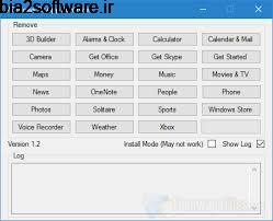 Windows 10 App Remover 1.2 حذف اپلیکیشن های پیش فرض ویندوز 10 Windows 10 App Remover 1.2 حذف اپلیکیشن های پیش فرض ویندوز 10