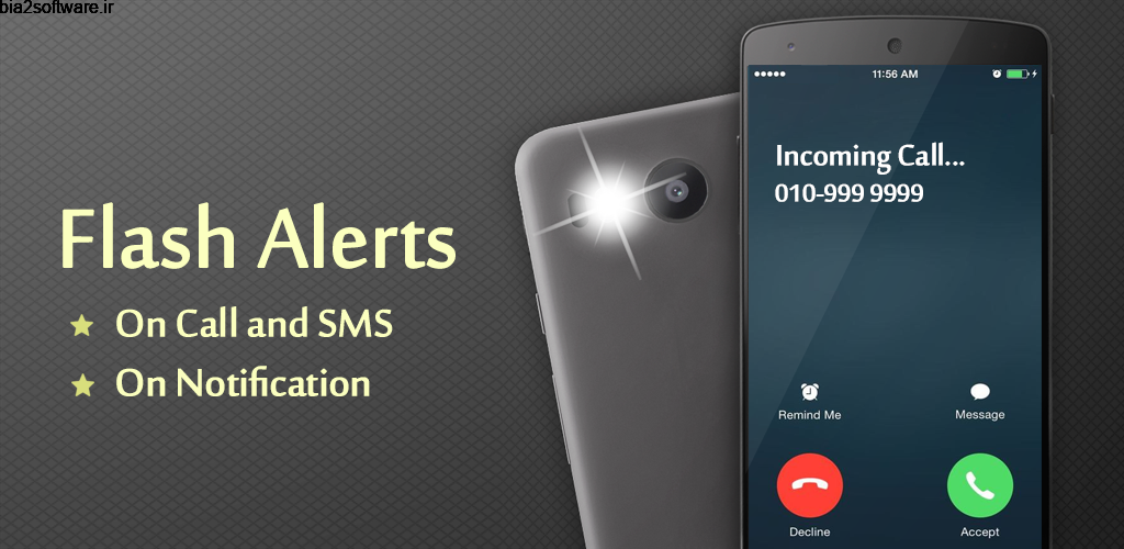 Flash Alerts on Call and SMS Full 2.9 هشدار فلش برای تماس و پیامک اندروید Flash Alerts on Call and SMS Full 2.9 هشدار فلش برای تماس و پیامک اندروید