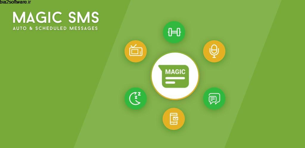 Magic SMS Pro – Smart Auto Reply and Scheduled SMS 1.1.3 پاسخ خودکار به پیام کوتاه مخصوص اندروید ! Magic SMS Pro – Smart Auto Reply and Scheduled SMS 1.1.3 پاسخ خودکار به پیام کوتاه مخصوص اندروید !