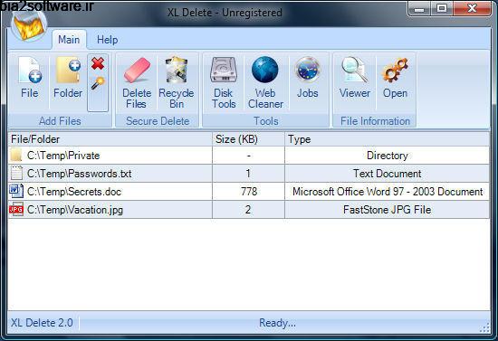 XL Delete 2.9.2.0 حذف دائمی اطلاعات XL Delete 2.9.2.0 حذف دائمی اطلاعات