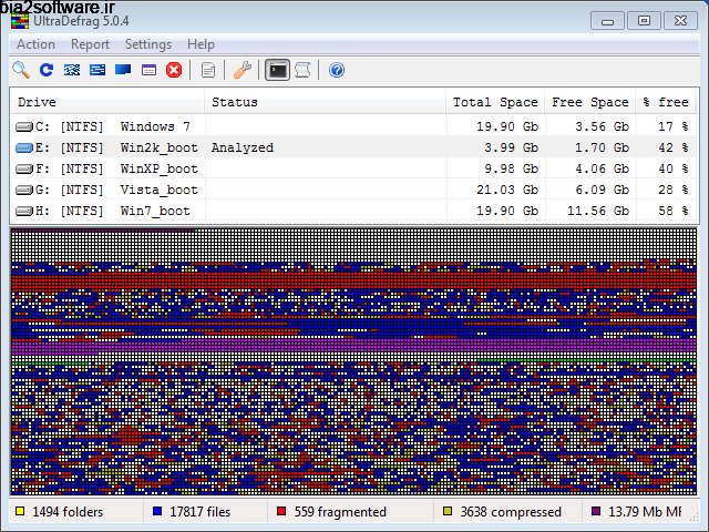 UltraDefrag 7.0.2 دیفرگ حرفه ای هارد دیسک UltraDefrag 7.0.2 دیفرگ حرفه ای هارد دیسک