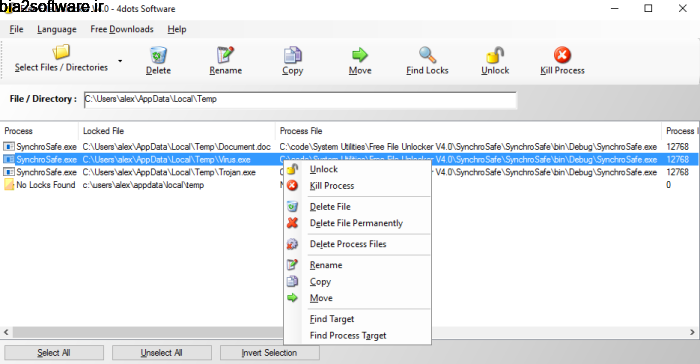 Free File Unlocker 4.0 حذف فایل های غیر قابل حذف Free File Unlocker 4.0 حذف فایل های غیر قابل حذف