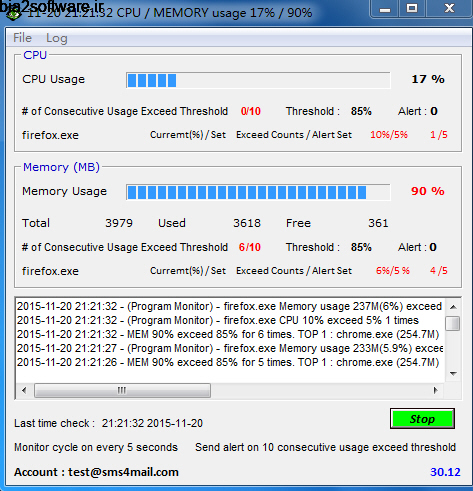 CPU Monitor and Alert 4.0 کنترل سی پی یو CPU Monitor and Alert 4.0 کنترل سی پی یو
