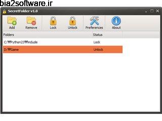 SecretFolder 3.7.0.0 محافظت از فولدرها SecretFolder 3.7.0.0 محافظت از فولدرها