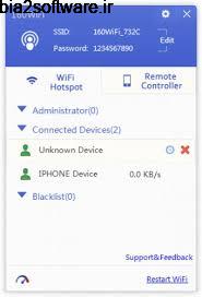 160WiFi 4.1.10.8 به اشتراک گذاری اینترنت لپ تاپ 160WiFi 4.1.10.8 به اشتراک گذاری اینترنت لپ تاپ