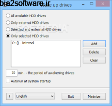 Wake Up Drives 1.0.228 جلوگیری از به خواب رفتن هارد دیسک Wake Up Drives 1.0.228 جلوگیری از به خواب رفتن هارد دیسک