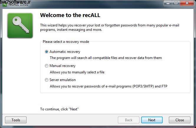 recALL 15.04 بازیابی رمزهای عبور recALL 15.04 بازیابی رمزهای عبور