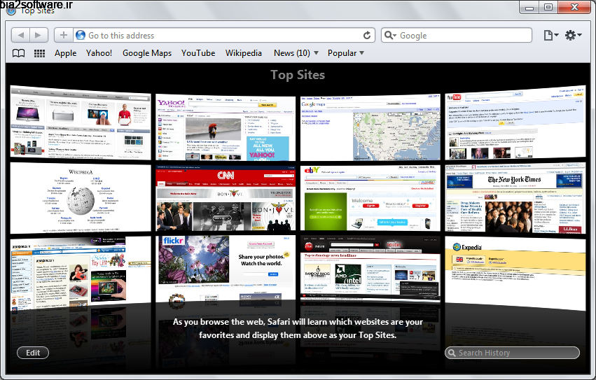 مرورگر سریع و قدرتمند اپل سافاری برای ویندوز Apple Safari 5.1.7 مرورگر سریع و قدرتمند اپل سافاری برای ویندوز Apple Safari 5.1.7