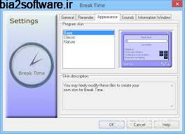 زمان بندی استراحت در هنگام کار با کامپیوتر Break Time 2.1 زمان بندی استراحت در هنگام کار با کامپیوتر Break Time 2.1
