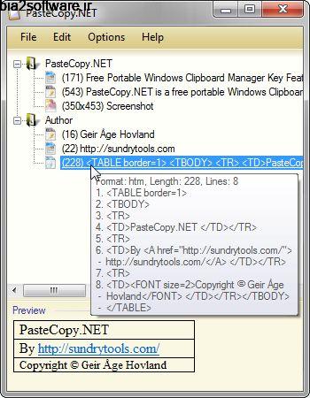 مدیریت حافظه کلیپ بورد PasteCopy.NET مدیریت حافظه کلیپ بورد PasteCopy.NET