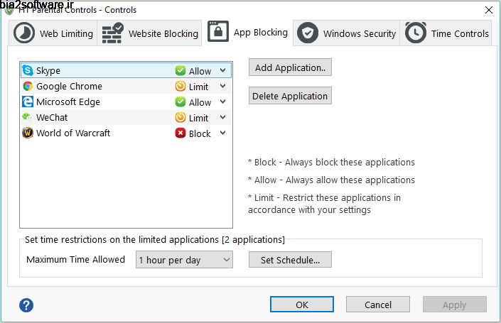 مسدود سازی سایت HT Child Control 8.4.7 مسدود سازی سایت HT Child Control 8.4.7