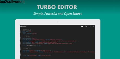 Turbo Editor PRO ( Text Editor ) v2.2.3 ویرایشگر کد و متن اندروید Turbo Editor PRO ( Text Editor ) v2.2.3 ویرایشگر کد و متن اندروید