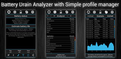 Battery Drain Analyzer v6.5 بهینه سازی و آنالیز باتری اندروید Battery Drain Analyzer v6.5 بهینه سازی و آنالیز باتری اندروید