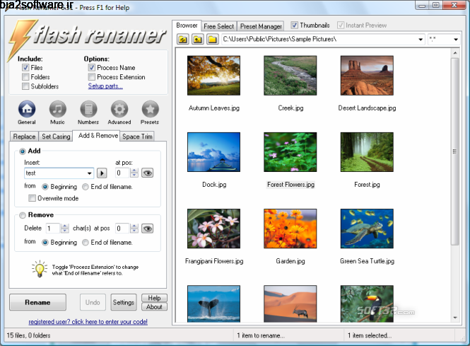 تغییر نام گروهی فایل ها Flash Renamer 6.71 تغییر نام گروهی فایل ها Flash Renamer 6.71