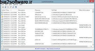 نمایش فعالیت برنامه ها در ویندوز LastActivityView 1.26 نمایش فعالیت برنامه ها در ویندوز LastActivityView 1.26