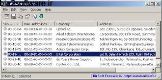 پیدا کردن مک آدرس (برای ویندوز) MACAddressView 1.36 Windows پیدا کردن مک آدرس (برای ویندوز) MACAddressView 1.36 Windows