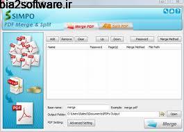 مدیریت و ویرایش فایل های PDF Simpo PDF Merge And Split 2.2 Windows مدیریت و ویرایش فایل های PDF Simpo PDF Merge And Split 2.2 Windows