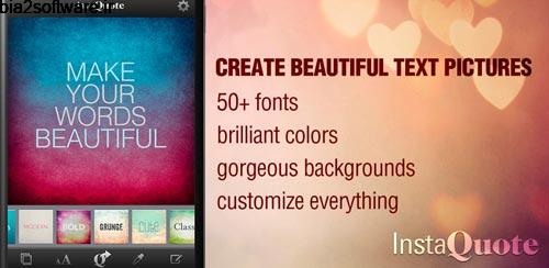 InstaQuote: add text to photos v1.2.7 افزودن متن به عکس اندروید InstaQuote: add text to photos v1.2.7 افزودن متن به عکس اندروید