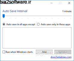 ذخیره اتوماتیک کارها AutoSaver 3.0.1 Windows ذخیره اتوماتیک کارها AutoSaver 3.0.1 Windows