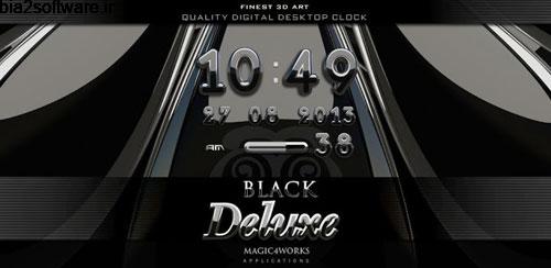 Black Deluxe designer clock v2.40 ویجت ساعت سیاه لوکس اندروید Black Deluxe designer clock v2.40 ویجت ساعت سیاه لوکس اندروید