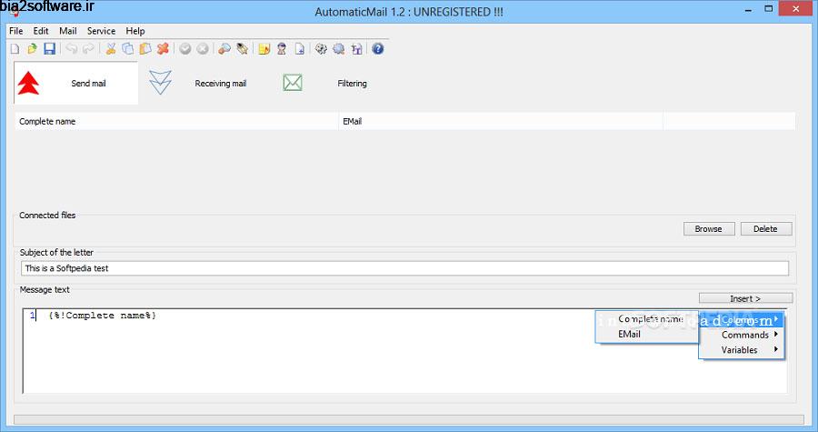 ارسال انبوه ایمیل AutomaticMail 1.3.0 Windows ارسال انبوه ایمیل AutomaticMail 1.3.0 Windows