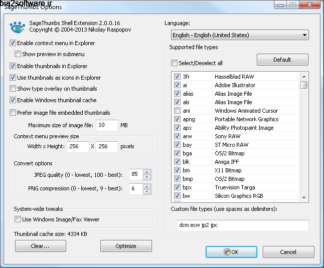 پیش نمایش عکس و فایل های گرافیکی SageThumbs 2 Windows پیش نمایش عکس و فایل های گرافیکی SageThumbs 2 Windows