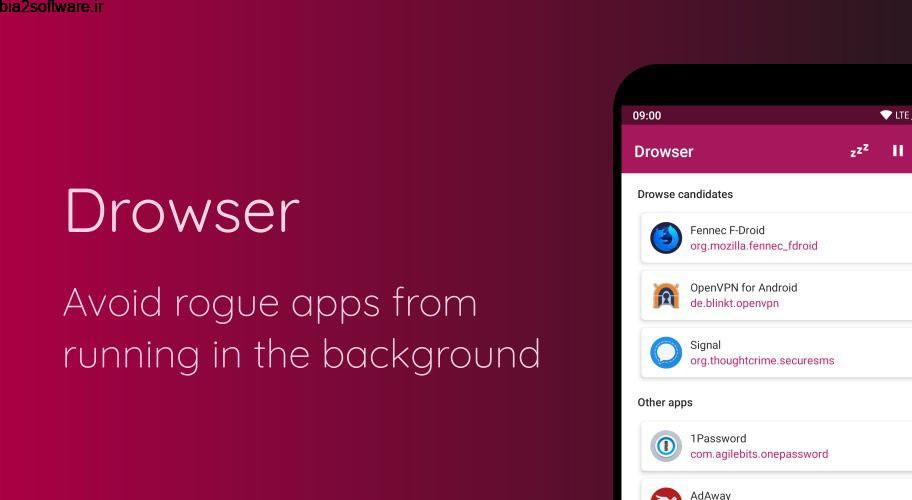 Drowser 1.0.1 ابزار متوقف سازی اجباری برنامه ها اندروید! Drowser 1.0.1 ابزار متوقف سازی اجباری برنامه ها اندروید!