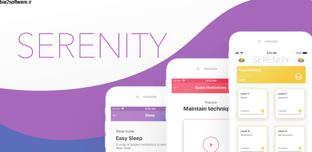 Serenity: Guided Meditation & Mindfulness Full 2.20.2 مدیتیشن و خودآگاهی مخصوص اندروید Serenity: Guided Meditation & Mindfulness Full 2.20.2 مدیتیشن و خودآگاهی مخصوص اندروید